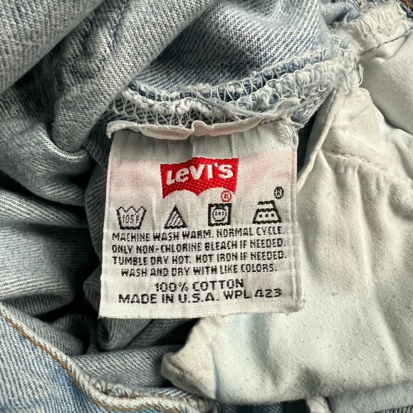 Vtg 90s Levi’s 501s Light Wash Straight Leg Button Fly Denim Jeans Size 33X31 - Picture 6 of 6